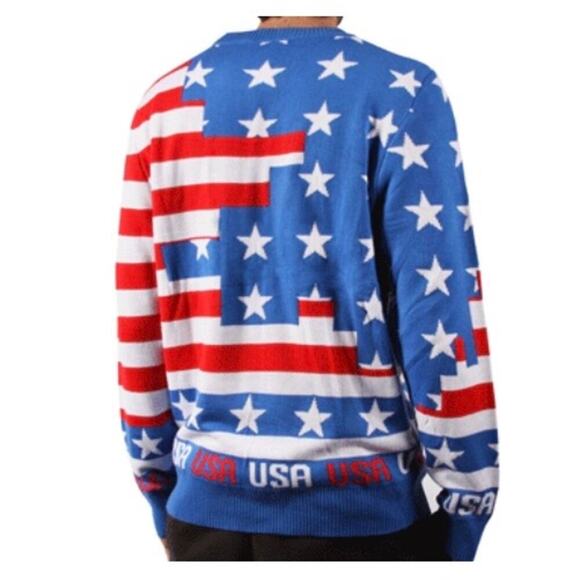 LA Police Gear God Bless America “American Flag” USA Sweater XXL - Picture 2 of 10